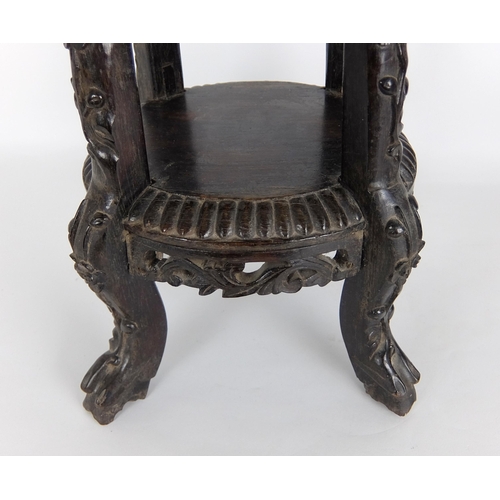 550 - A Chinese hardwood pedestal