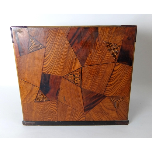 550A - A Japanese lacquered and marquetry table cabinet