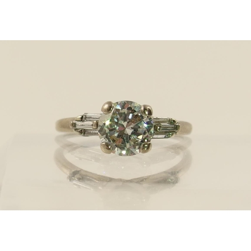 62 - A solitaire diamond ring