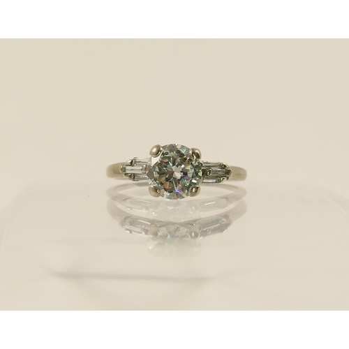 62 - A solitaire diamond ring