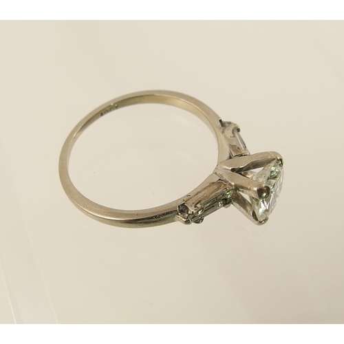 62 - A solitaire diamond ring