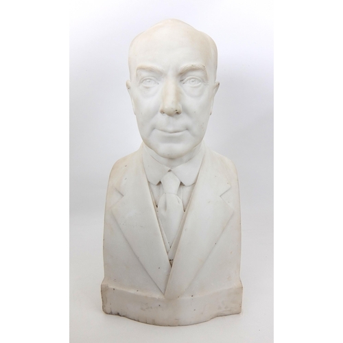 655 - A white marble bust of William Alexander