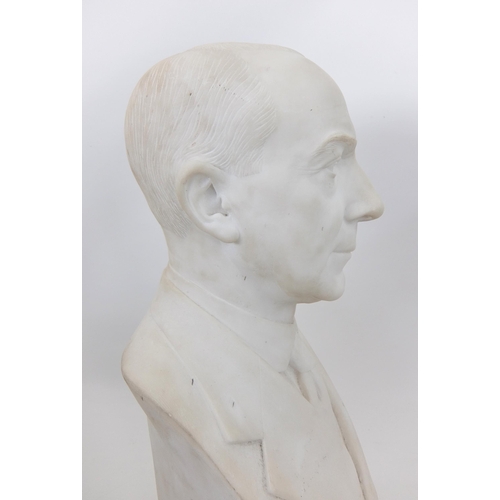 655 - A white marble bust of William Alexander