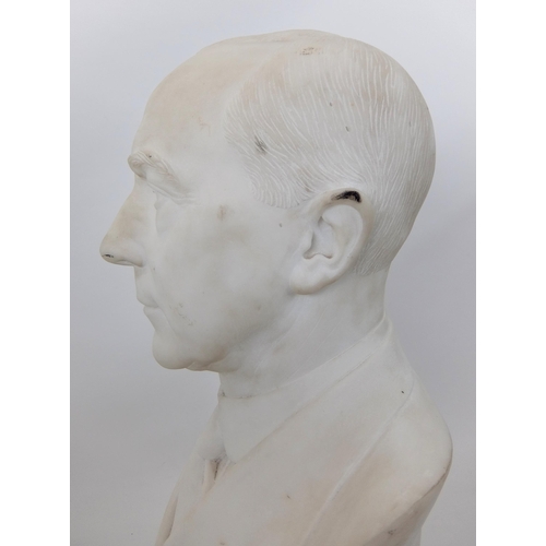 655 - A white marble bust of William Alexander