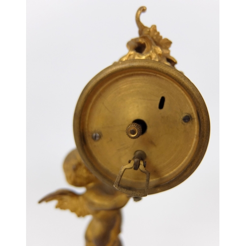 660 - A Vienna enamel and gilt metal timepiece