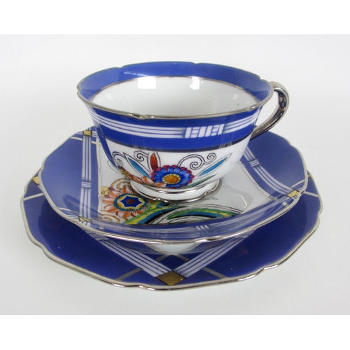 668 - A Noritake porcelain Art Deco tea set