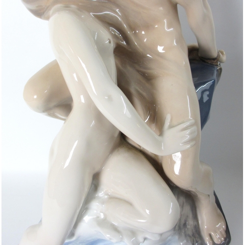 669 - A Copenhagen porcelain figure group 'Wave and Rock'