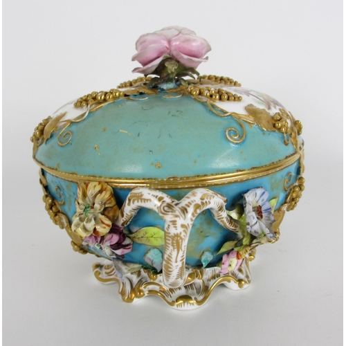 670 - A Coalbrookdale style two-handled sugar bowl and cover