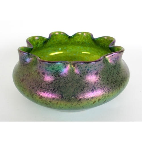 670C - A Loetz style iridescent glass bowl