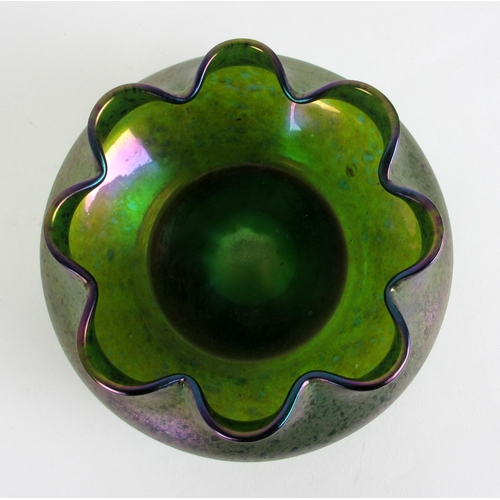 670C - A Loetz style iridescent glass bowl