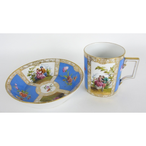 671A - A Vienna style chocolate cup and saucer