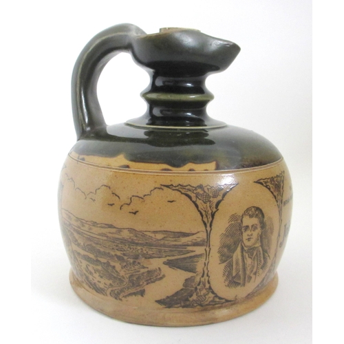 674 - A Doulton stoneware whisky decanter