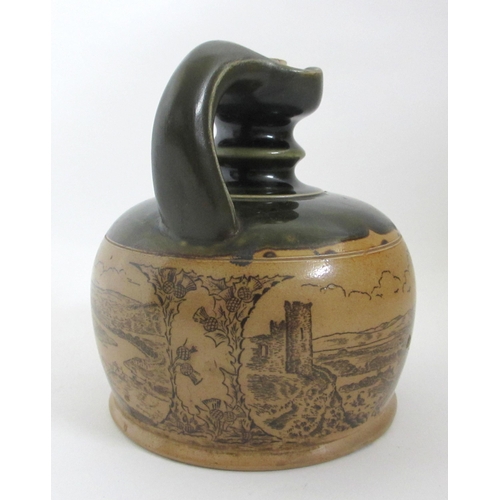 674 - A Doulton stoneware whisky decanter