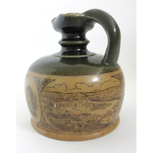 674 - A Doulton stoneware whisky decanter