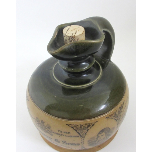 674 - A Doulton stoneware whisky decanter