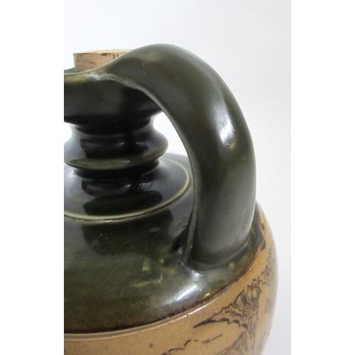 674 - A Doulton stoneware whisky decanter