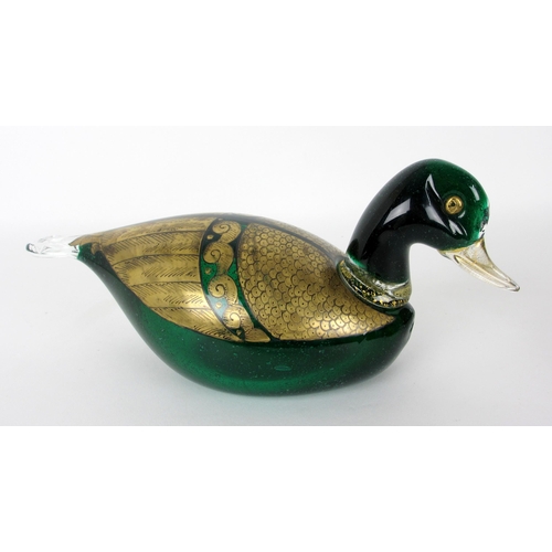 674B - A pair of Galliom Murano glass ducks