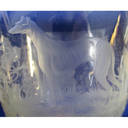 674C - A Victorian etched glass vase