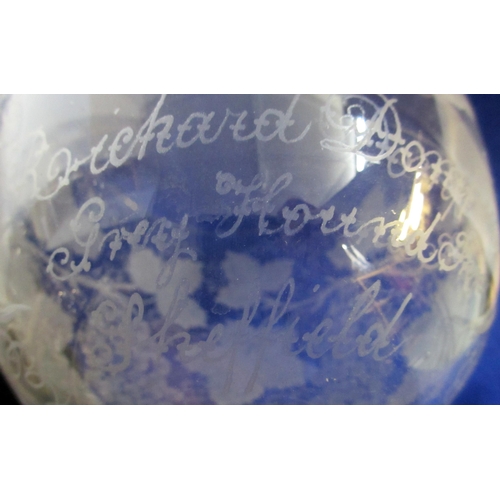 674C - A Victorian etched glass vase