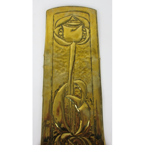 675E - An Arts and Crafts brass wall candle sconce