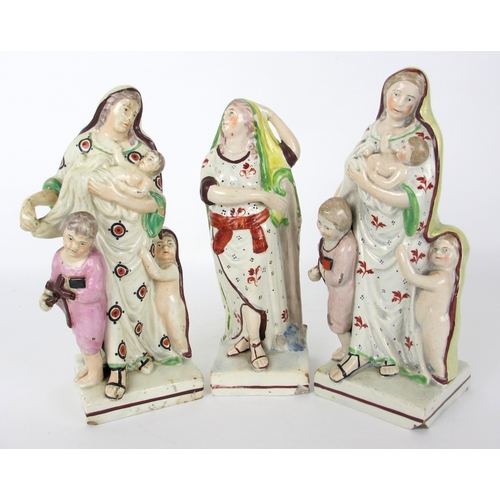 675L - Three Staffordshire figures