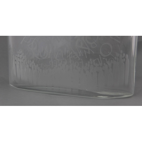 676C - A Tapio Wirkkala engraved glass vase