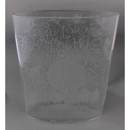 676C - A Tapio Wirkkala engraved glass vase