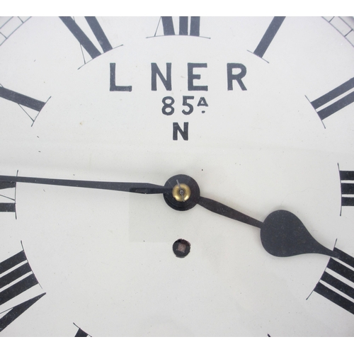 676E - An LNER mahogany cased wall clock