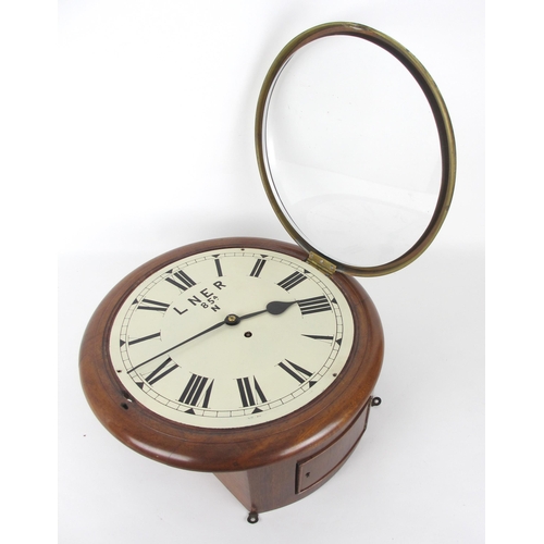 676E - An LNER mahogany cased wall clock