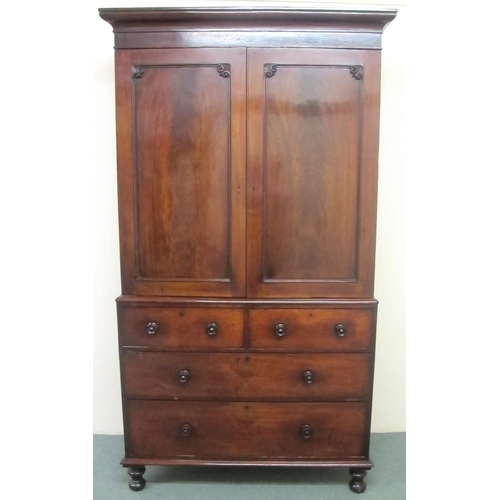 683 - A 19th Century mahogany linen press