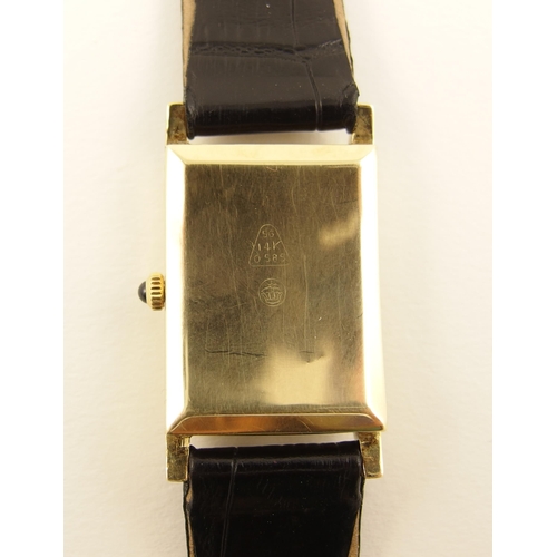 71 - A 14ct ladies Jaeger Le Coultre wristwatch