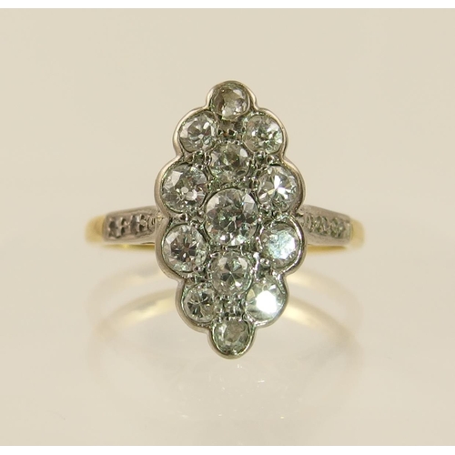 72 - A diamond dress ring