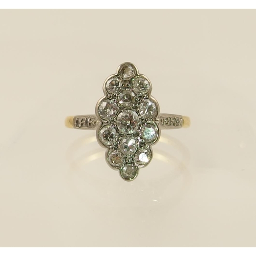 72 - A diamond dress ring