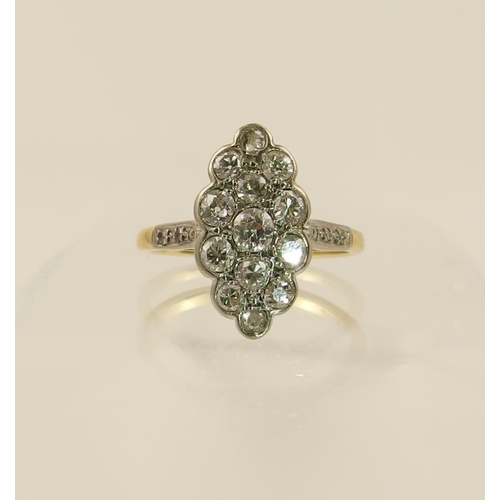 72 - A diamond dress ring