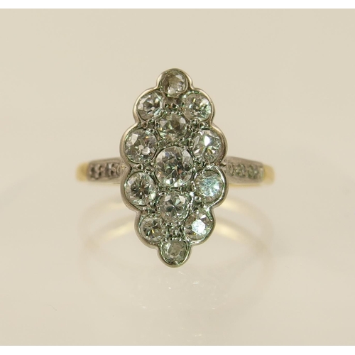 72 - A diamond dress ring