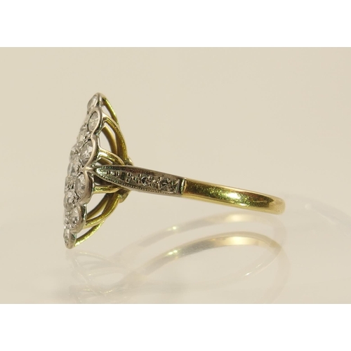 72 - A diamond dress ring