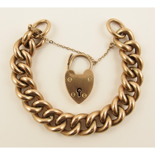 83 - A 9ct Edwardian curb chain bracelet