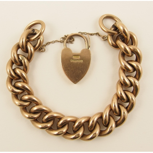 83 - A 9ct Edwardian curb chain bracelet