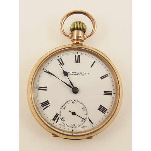 84 - A 9ct open face pocket watch