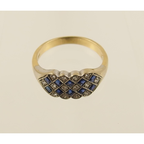 87 - A sapphire and diamond dress ring