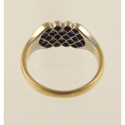 87 - A sapphire and diamond dress ring