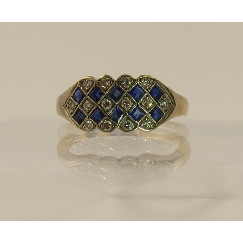 87 - A sapphire and diamond dress ring