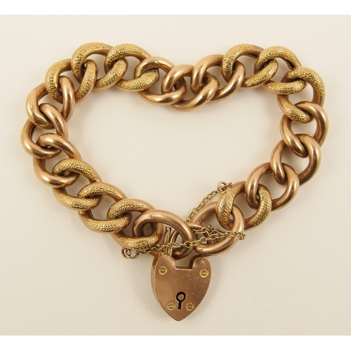 91 - An Edwardian 9ct curb link bracelet