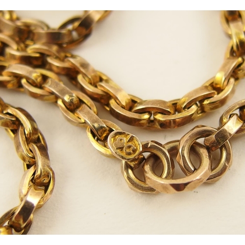 92 - A 9ct guard chain