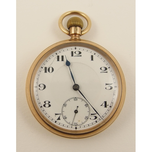 96 - A 9ct open face pocket watch