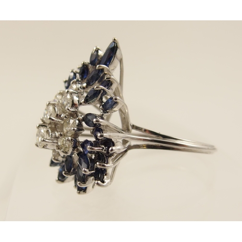 103 - A diamond abstract design ring