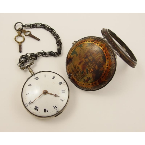 126 - A pair cased pocket watch