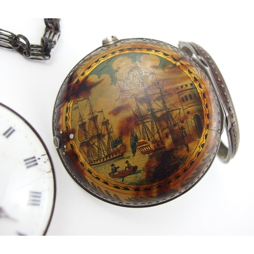 126 - A pair cased pocket watch