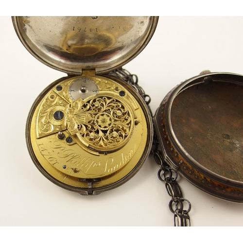 126 - A pair cased pocket watch