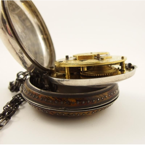 126 - A pair cased pocket watch